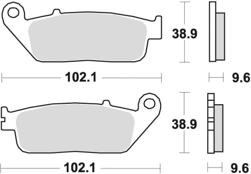 Brzdové doštičky, BRAKING (semi-metalická zmes SM1) 2 ks v balení M501-128