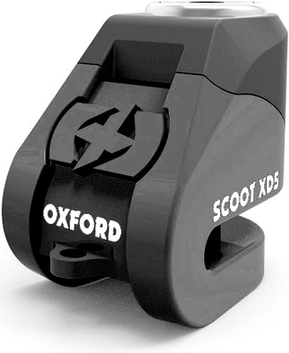 Zámok kotúčové brzdy na motorku OXFORD Scoot XD5 - čierny, priemer čapu 5mm