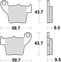 Brzdové doštičky, BRAKING (semi-metalická zmes SM1) 2 ks v balení M501-176