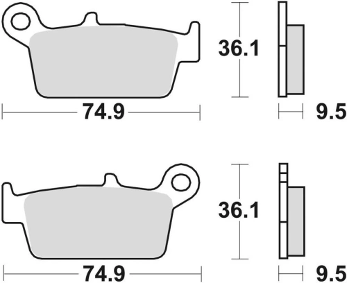 Brzdové doštičky, BRAKING (semi-metalická zmes SM1) 2 ks v balení M501-118