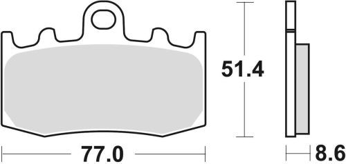 Brzdové doštičky, BRAKING (semi-metalická zmes SM1) 2 ks v balení M501-181