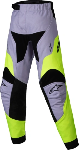 Kalhoty RACER VEIL KIDS, ALPINESTARS, dětské (šedá/žlutá fluo) 2025