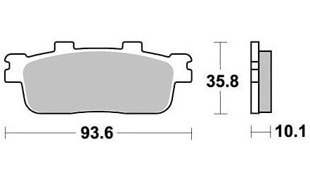 Brzdové doštičky, BRAKING (semi-metalická zmes SM1) 2 ks v balení M501-196