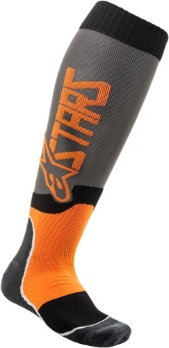 Ponožky MX PLUS-2 2021, ALPINESTARS (sivá / oranžová fluo)