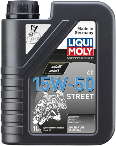 LIQUI MOLY Motorbike 4T 15W50 Street, polosyntetický motorový olej 1 l