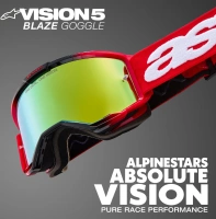 Brýle VISION 5 CORP ROLL-OFF WIDE VISION, ALPINESTARS (černá, čiré plexi a roll-off systém) 2025 (3)