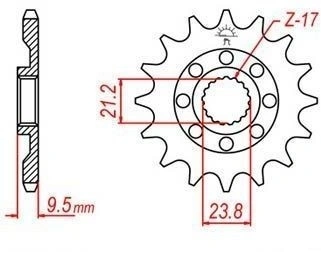 Reťazové koliesko pre sekundárne reťaze typu 520, JT - Anglicko (14 zubov) M290-3026-14