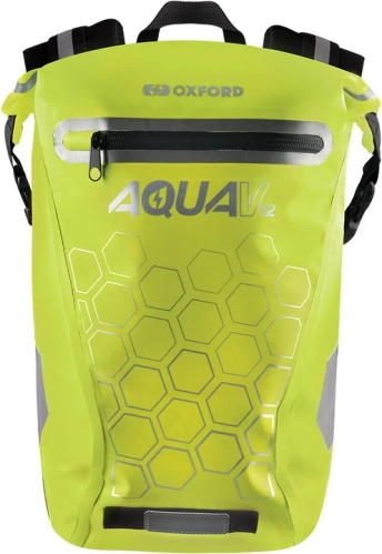 Vodotesný batoh AQUA V12, OXFORD (žltá fluo, objem 12 L)