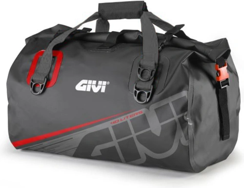 EA115GR vodotěsná taška GIVI, černá+šedá+červená, objem 40 l., rolovací uzávěr, upínací oka
