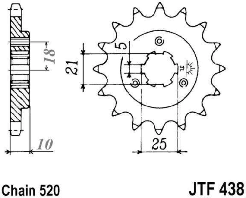 Reťazové koliesko JTF 438-15 15 zubov, 520