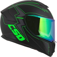 Prilba Integral GT 2.1 Flash, CASSIDA (čierna matná/zelená fluo/tmavo šedá) plexi s prípravou pre Pinlock (4)
