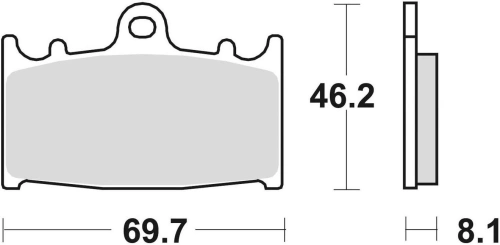 Brzdové doštičky, BRAKING (sinterová zmes CM55) 2 ks v balení M501-205