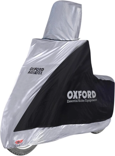 Plachta na motorku Aquatex Highscreen Scooter prevedenie pre vysoké plexi, OXFORD - Anglicko (čierna / strieborná, uni veľkosť)