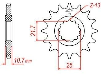 Reťazové koliesko pre sekundárne reťaze typu 520, JT - Anglicko (16 zubov) M290-3046-16