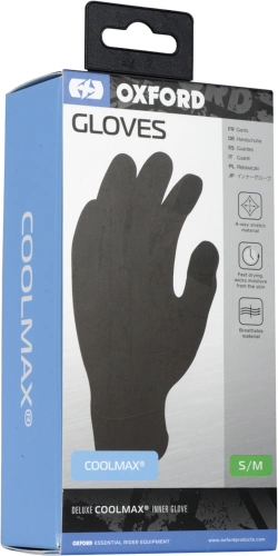 Vložky do rukavíc Coolmax®, OXFORD (čierne)