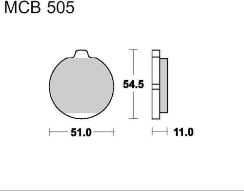 Brzdové doštičky MCB 505 organické