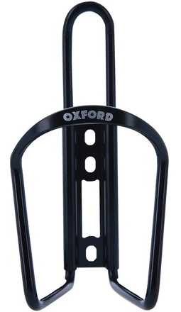 Košík BOTTLE CAGE s predstavcom pre umiestnenie na riadidlá, OXFORD (čierny, zliatina hliníka)