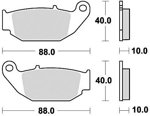 Brzdové doštičky, BRAKING (semi-metalická zmes SM1) 2 ks v balení M501-201