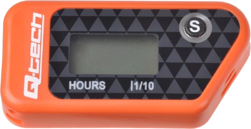 Merač motohodín bezdrôtový s nulovatelným počítadlom, QTECH (oranžový)