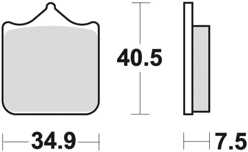 Brzdové doštičky, BRAKING (semi metalická zmes CM66) 2 ks v balení M501-299