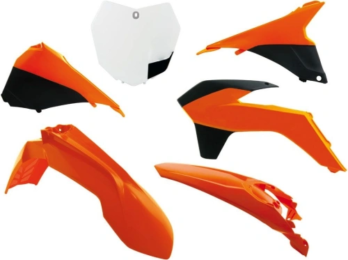 Sada plastov KTM, perách (oranžová-biela, 6 dielov) M400-391