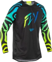 Dres EVOLUTION, FLY RACING - USA 2025 (černá/modrá/hi-vis, vel. M)
