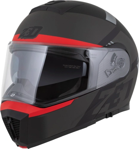 Přilba F19, ZED (černá matná/červená fluo/šedá) 2025