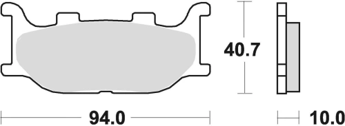 Brzdové doštičky, BRAKING (sinterová zmes CM55) 2 ks v balení M501-211