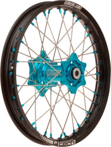 Zadné koleso kompletný (19 "x 2,15") HUSQVARNA, Q-TECH (čierny ráfik, modrý stred) M341-007