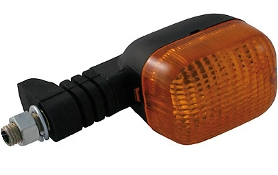 Blinkr DUC Style - čierna, oranžové sklíčko, homologovaný "E" 12V 10W, ľavá predná / pravá zadná, M10 (1ks)