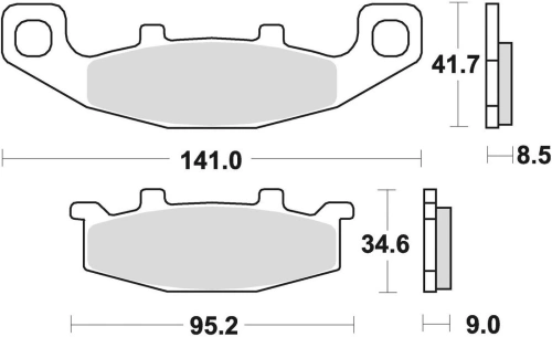 Brzdové doštičky, BRAKING (semi-metalická zmes SM1) 2 ks v balení M501-117
