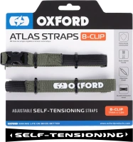 Zavazadlové popruhy Atlas B-Clip, OXFORD (zelená, 17mm x 1,2m)