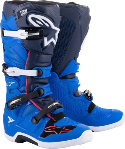 Boty TECH 7, ALPINESTARS (modrá/červená/bílá, vel. 44,5)