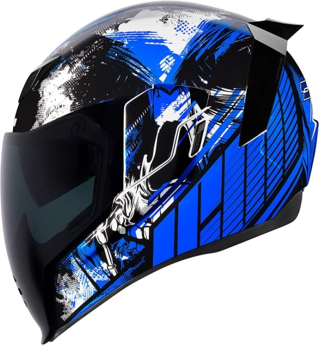 Helma na motorku Icon Airflite Stim modrá - 0114382