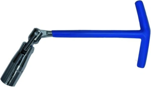 Kľúč "T" na zapaľovaciu sviečku s izolovanou rukoväťou 16mm skladacia - modrá