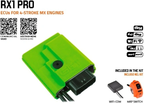 Riadiaca jednotka RX1 PRO s prepínačom MAP, GET (kit-ECU + prepínač MAP + WifiCOM) M020-001