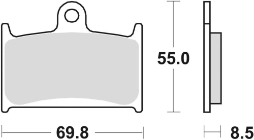 Brzdové doštičky, BRAKING (sinterová zmes CM55) 2 ks v balení M501-204