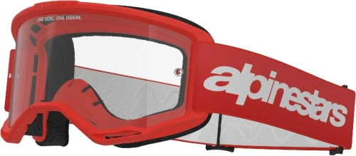 Brýle VISION 3 WORDMARK, ALPINESTARS (červená, čiré plexi) 2025