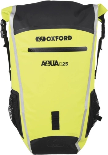Vodotesný batoh Aqua B-25, OXFORD (čierny / žltý fluo, objem 25 l)