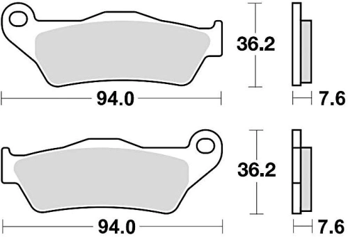 Brzdové doštičky, BRAKING (sinterová zmes CM44) 2 ks v balení M501-249