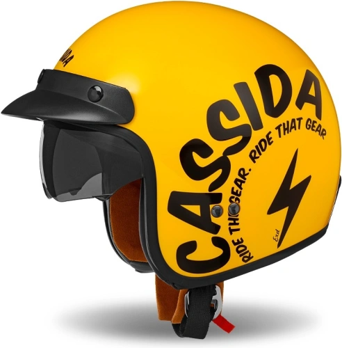 Otvorená motocyklová prilba Oxygen Gear, CASSIDA - ČR (žltá / čierna, veľ. XL)