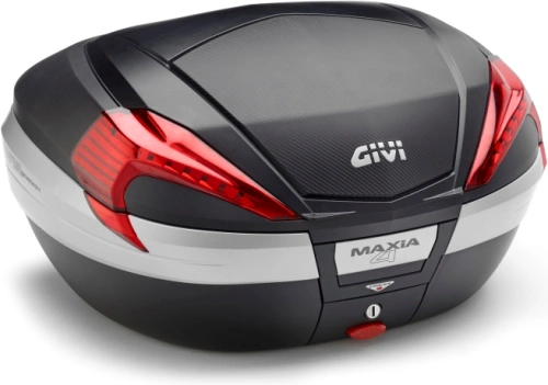 GIVI V 56NN kufr Maxia 4 černý (Monokey) s červenými odrazkami a černým víkem, objem 56 ltr.