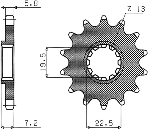 Reťazové koliesko pre sekundárne reťaze typu 520, SUNSTAR - Japonsko (15 zubov) M291-3016-15