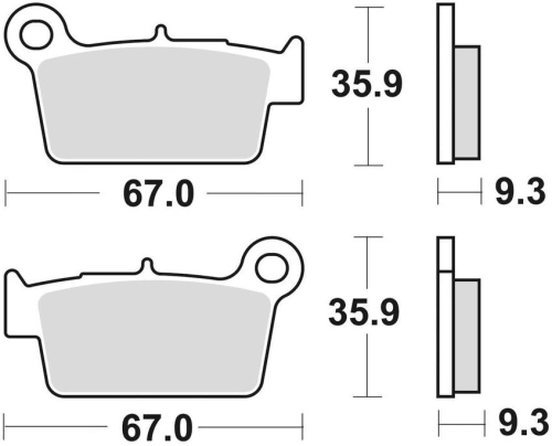 Brzdové doštičky, BRAKING (semi-metalická zmes SM1) 2 ks v balení M501-179