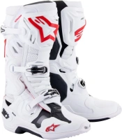 Boty TECH 10 SUPERVENTED, ALPINESTARS, perforované (bílá/červená/černá) Boty TECH 10 SUPERVENTED, ALPINESTARS, perforované (bílá/červená/černá)