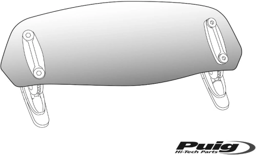 Prídavné plexi nastaviteľné PUIG 6320H clip-on dymová
