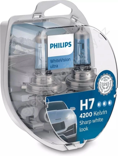 Žiarovka Philips WhiteVision Ultra H7 PX26d 12V 55W 2ks + 2x W5W