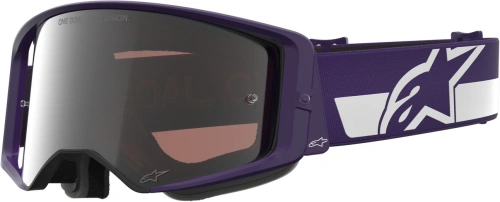 Brýle SUPERTECH VISION HUNTA96 XXV, ALPINESTARS (fialová/bílá, zrcadlové stříbrné plexi) 2026