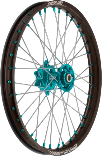 Predné koleso kompletný (21 "x 1,6") HUSQVARNA, Q-TECH (čierny ráfik, modrý stred) M341-002