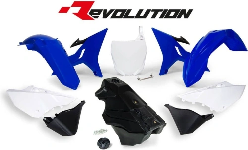 Sada plastov Yamaha - REVOLUTION KIT pre YZ 125/250 02-18 + WR 250 16-18, perách (modro-bielo-čierna, 7 dielov) M400-1177